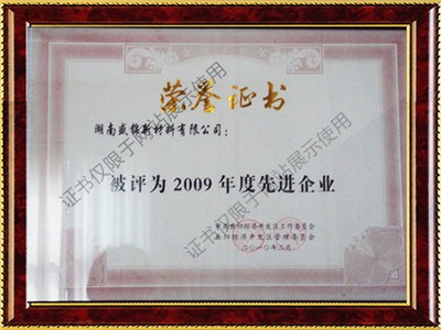 2009年度先進(jìn)單位